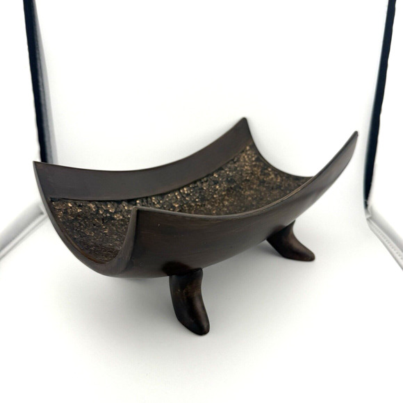 Creative Scents Schonwerk Resin Crackled Decorative Centerpiece Bowl 10” SCRATCH - Picture 3 of 10